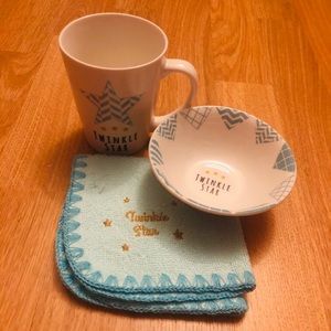 So cute Twinkle star porcelain dish set